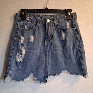 4/$20 Denim Distressed Skirt